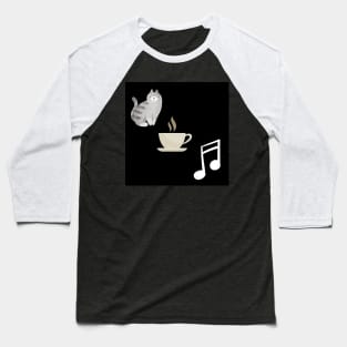 Cats, Coffee, and Music Baseball T-Shirt